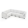 L shape Modular Sectional Sofa, DIY Combination, includes Three Single Chair , Two
