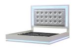 Passion Queen 5-N Pc Vanity LED Bedroom Set Made with Wood in Milky White
