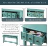 Rustic Entryway Console Table 60 Long Sofa Table with two Size Drawers and Shelf