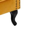 Accent Wingback Chair; Modern Tufted Linen Club Chair; Rivet Roll Arm Chair for Living Room; Bedroom; yellow